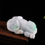 Natural Jadeite Hand-carved Brave Jade Pendant Necklace Gift