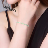 Natural Jadeite Ice Fortune Beads Bracelet Retro Jewelry Couple Charms