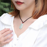 Jadeite Ice Seed Guanyin Pendant Charms Engraver Jewelry Amulet