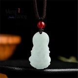 Jadeite Ice Seed Guanyin Pendant Charms Engraver Jewelry Amulet