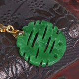Natural Jadeite Lucky Amulet Pendant Necklace Blessing Gift