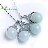 Jadeite Round Bead Jade Transit Bead Lady Pendant Myanmar Jade Necklace