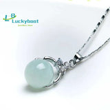 Jadeite Round Bead Jade Transit Bead Lady Pendant Myanmar Jade Necklace