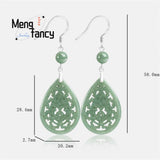 Vintage Engraved Flower Earrings S925 Silver Inlay Charms Fine Jewelry