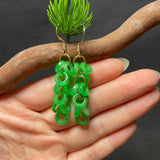 18k Jadeite Jade Ring Earrings Grapes Gift DIY Freshwater