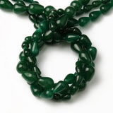 Dark Green Angelite Water Drop Jade Stone Beads 15''