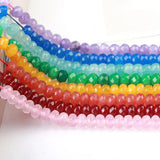 5x8mm Faceted Jades Stones Beads DIY Jewelry Making wk245