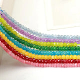 Natural Jades Stones Loose Seed Beads 2x4mm Faceted Spacers