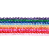 Natural Jades Stones Loose Seed Beads 2x4mm Faceted Spacers