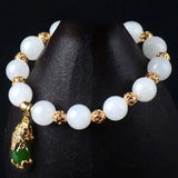 Natural Jadite Bracelet Jades Stone Beads Bracelets Men Strand Charm Jewelry