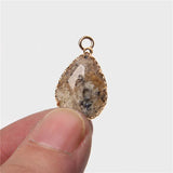 Natural Jaspers Water Drop Shape Pendant for Jewelry