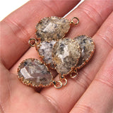 Natural Jaspers Water Drop Shape Pendant for Jewelry