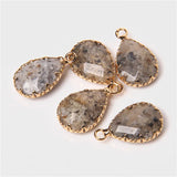 Natural Jaspers Water Drop Shape Pendant for Jewelry