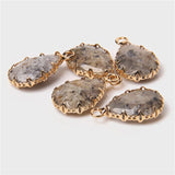 Natural Jaspers Water Drop Shape Pendant for Jewelry