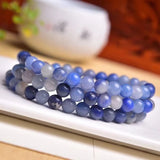 Crystal Quartz Aventurine Round Beads Bracelet for Men and Women