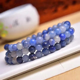 Crystal Quartz Aventurine Round Beads Bracelet for Men and Women