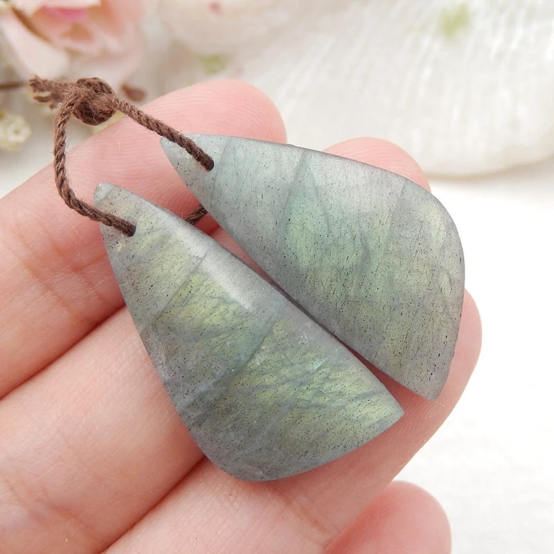 Labradorite Earring Beads, Natural Jewelry Accessories, Birthday Gift
