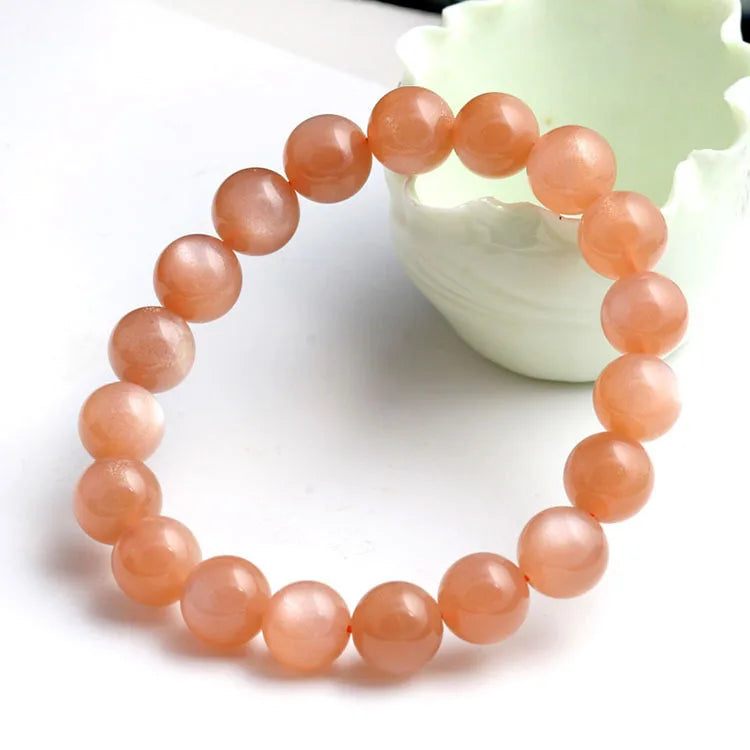 Natural Jinsha Sun Stone Bracelet Moonlight Stone Hand String