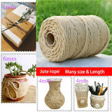 Natural Jute Twine Burlap Hessian String Hemp Rope Party Wedding