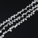 8-9mm Thick Petal Shape Peach Keshi Pearl High Charm Beads