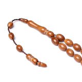Natural Kuka Wood Tasbih 33 Beads Islamic Rosary