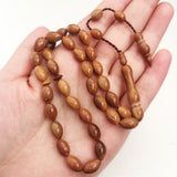 Natural Kuka Wood Tasbih 33 Beads Islamic Rosary