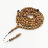 Natural Kuka Wood Tasbih 99 Beads Muslim Prayer Beads Misbaha Accessories