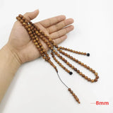 Natural Kuka Wood Tasbih 99 Beads Muslim Prayer Beads Misbaha Accessories