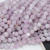 Natural Kunzite Faceted Round Beads 8mm with Defects and Spots