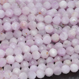 Natural Kunzite Faceted Round Beads 8mm with Defects and Spots