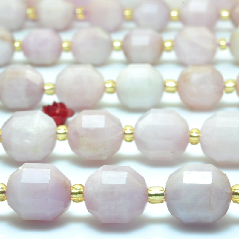 Natural Kunzite Purple Pink Faceted Double Terminated Point Loose Beads