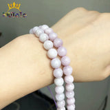 Natural Kunzite Purple Spodumene Stone Beads Round 8/10/12mm