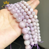 Natural Kunzite Purple Spodumene Stone Beads Round 8/10/12mm