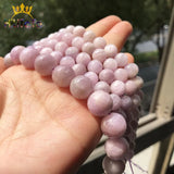 Natural Kunzite Purple Spodumene Stone Beads Round 8/10/12mm