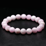 Natural Kunzite Stone Beads Bangle Bracelet for Women
