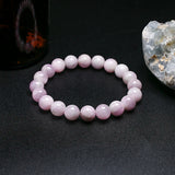 Natural Kunzite Stone Beads Bangle Bracelet for Women