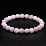 Natural Kunzite Stone Beads Bangle Bracelet for Women