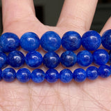 Natural Kyanite Jades Stone Beads Round Spacer Beads for Jewelry Making