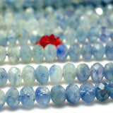Natural Kyanite Faceted Rondelle Loose Beads Gemstone for DIY Jewelry Making