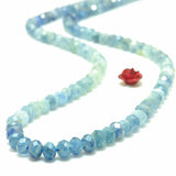 Natural Kyanite Faceted Rondelle Loose Beads Gemstone for DIY Jewelry Making