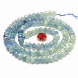 Natural Kyanite Faceted Rondelle Loose Beads Gemstone for DIY Jewelry Making