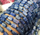 Natural Kyanite Ore Stone Bead for Jewelry Making Irregular Column Shape