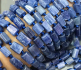 Natural Kyanite Ore Stone Bead for Jewelry Making Irregular Column Shape