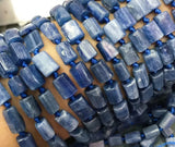 Natural Kyanite Ore Stone Bead for Jewelry Making Irregular Column Shape