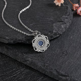 Sterling Silver Kyanite Pendant Necklace Vintage Moonstone Fine Jewelry