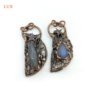 Kyanite Stars of the Moon Necklace Vintage Pendant Jewelry