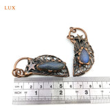 Kyanite Stars of the Moon Necklace Vintage Pendant Jewelry