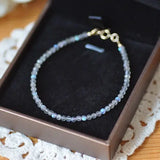 Labradorite 2-3mm 925 Silver Bracelet