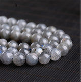 Labradorite Gemstone Beads 4-11mm Round for Silver Jewelry Making 15in