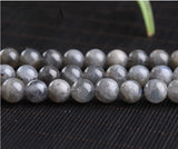 Labradorite Gemstone Beads 4-11mm Round for Silver Jewelry Making 15in